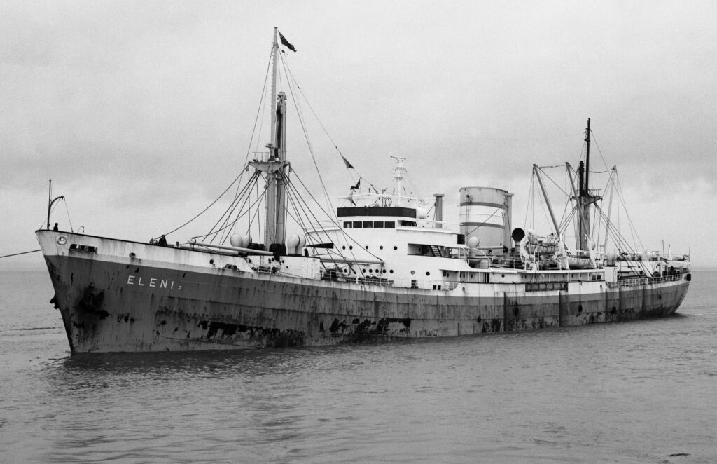 M/V Eleni 2 at Bristol, August 1973, in the Alassia Steamship Company era
